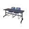 Kobe Tables > Nesting Tables > Kobe Flip Top Table & Chair Sets, 72 W, 24 L, 29 H, Grey MKFT7224GY44BE - alternate 1